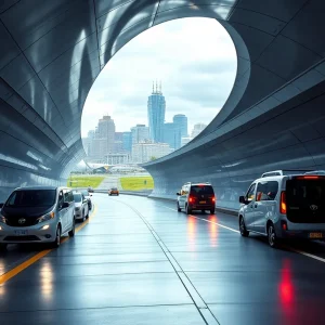 Concept art of the Music City Loop underground tunnel connecting Nashville to the airport.