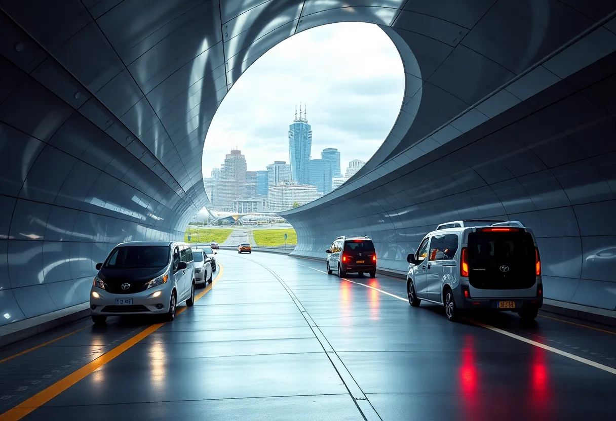Concept art of the Music City Loop underground tunnel connecting Nashville to the airport.