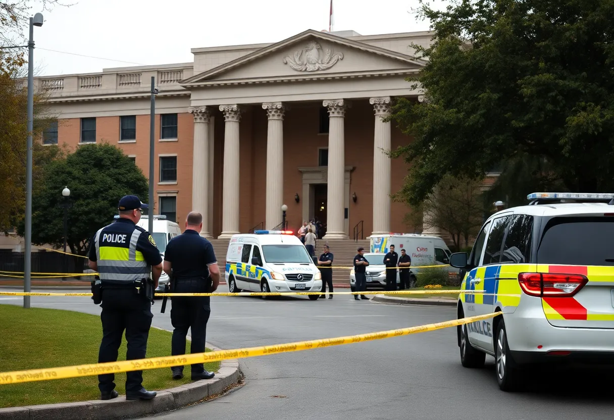 Police investigating a suspicious package at Tennessee Tower in Nashville.