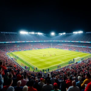 Nashville SC players on the field during a match against Philadelphia Union at GEODIS Park.