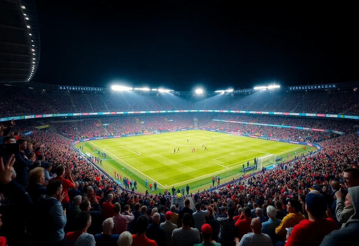 Nashville SC players on the field during a match against Philadelphia Union at GEODIS Park.