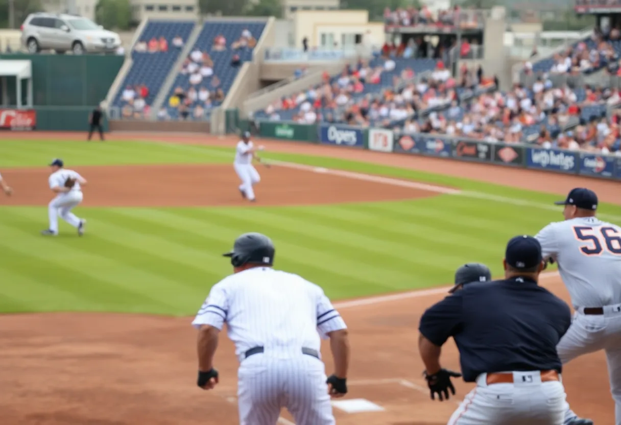 A moment from the Nashville Sounds game against the Indianapolis Indians
