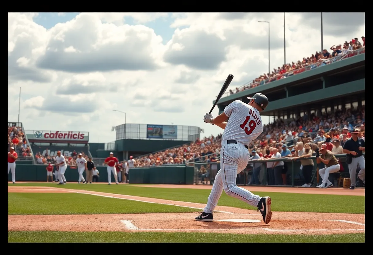 Baseball players in action during a Nashville Sounds game against the Memphis Redbirds.