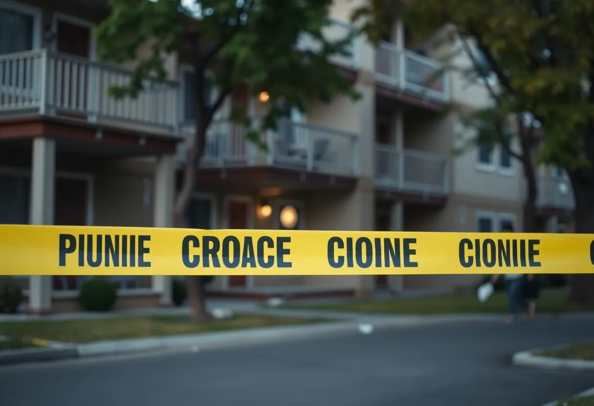 Investigative scene at an apartment complex in Nashville