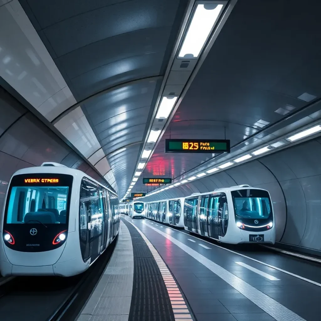 Conceptual image of Nashville's underground transit system