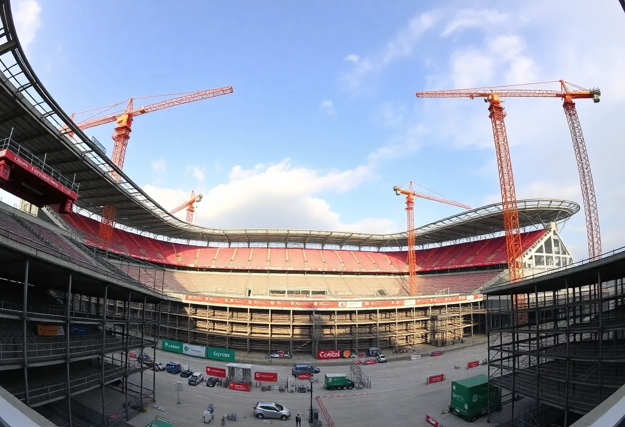 Construction site of Nissan Stadium in Nashville