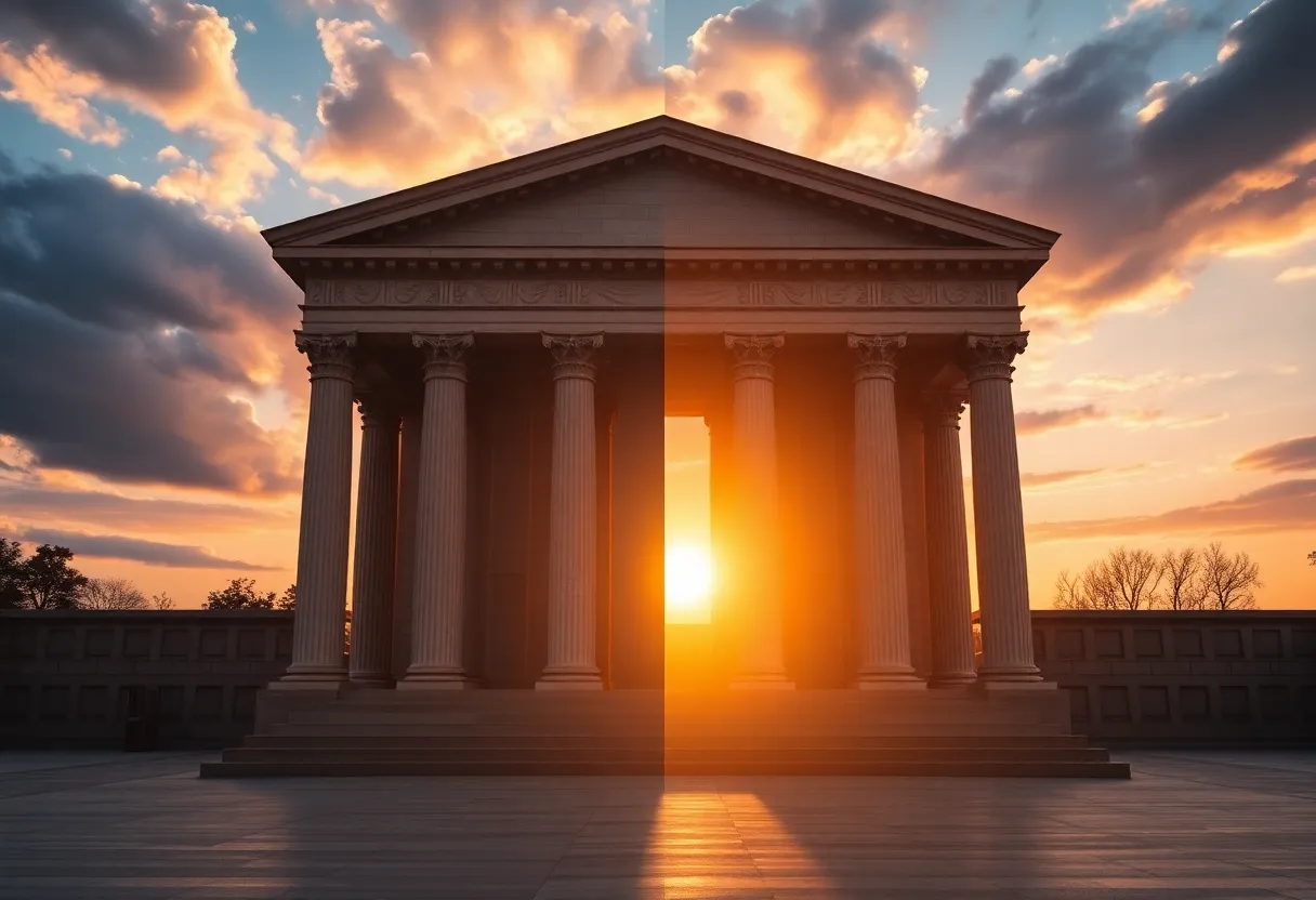 Symbolic representation of political turmoil and personal crisis