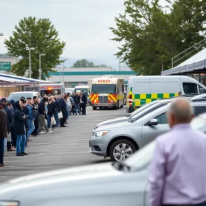 Emergency responders at a market shooting scene in Nashville