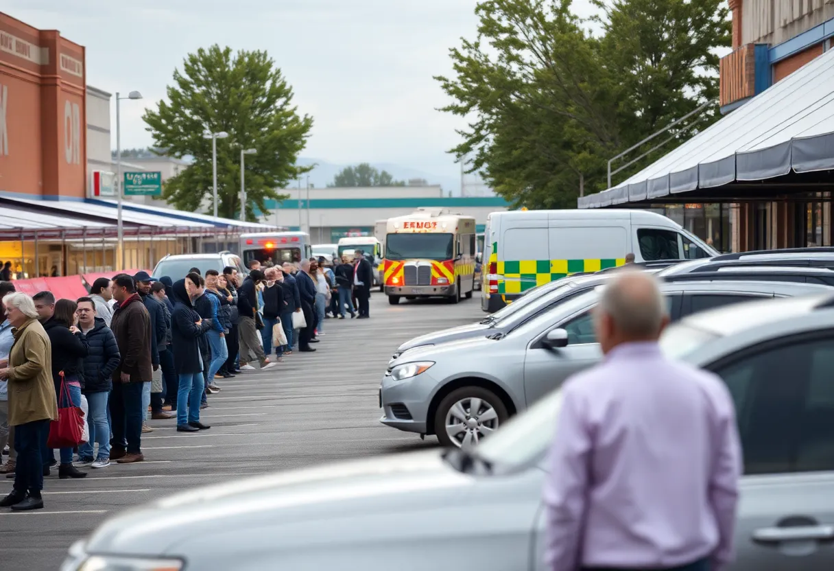 Emergency responders at a market shooting scene in Nashville