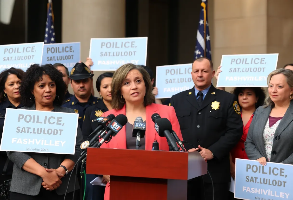 Press conference on law enforcement transparency in Nashville