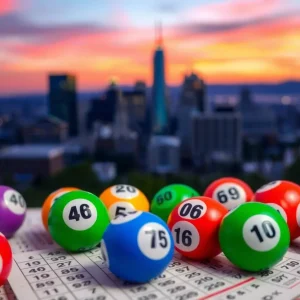 Winning tickets and lottery balls representing the Tennessee Lottery draws