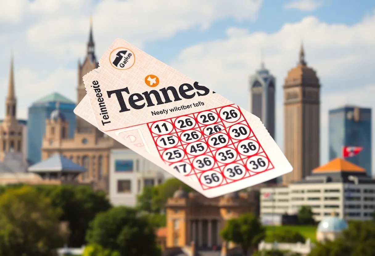 Winning Tennessee lottery ticket with numbers