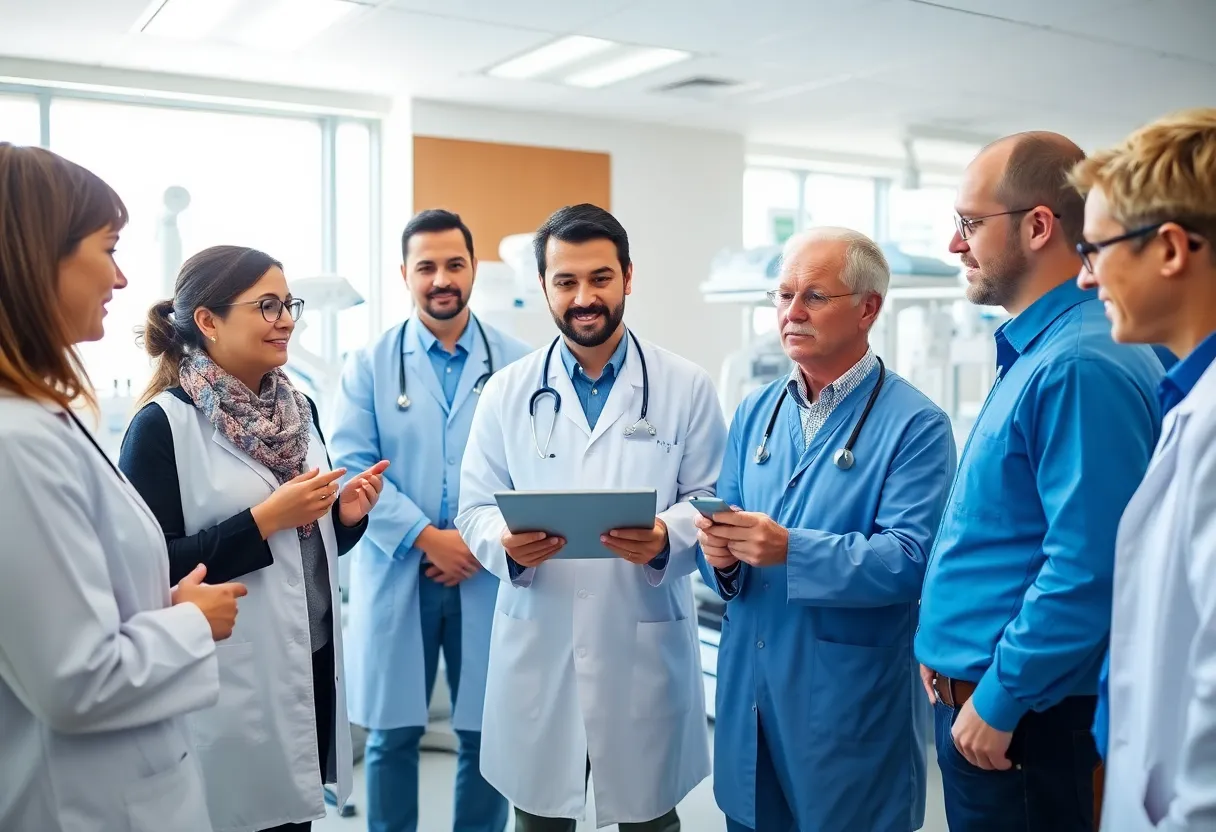 Team discussing cancer research and healthcare solutions at Vanderbilt.