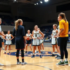 Women's basketball team practice at Vanderbilt University