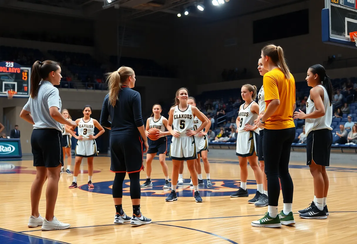Women's basketball team practice at Vanderbilt University