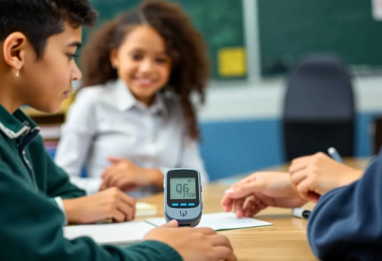 Training session on diabetes management in schools