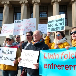 Blind Entrepreneurs Protest House Bill 1066