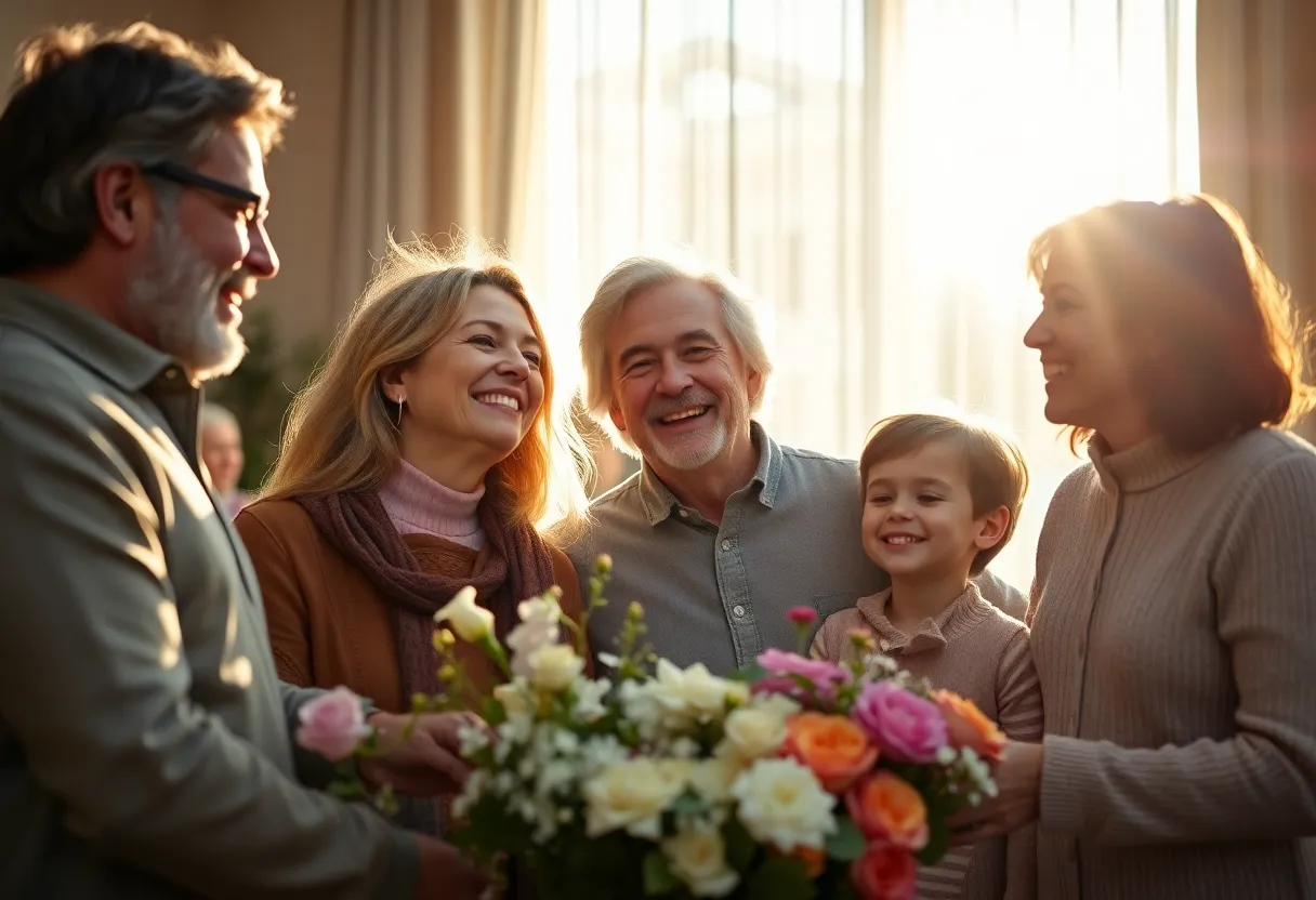 Family gathering celebrating the life of Brandon Wade Wheeler