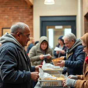 Community volunteers assisting the homeless in Nashville