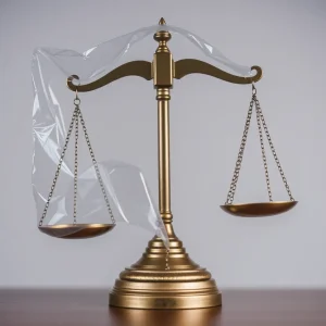 Conceptual art symbolizing justice and transparency