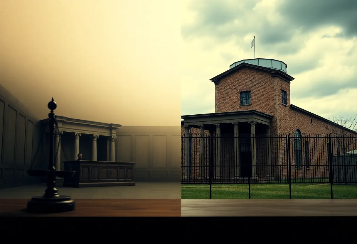 Abstract representation of justice in capital punishment