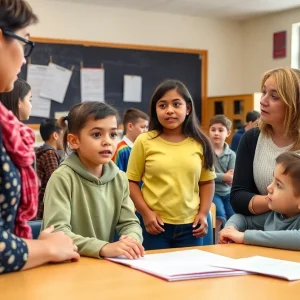 Parents discussing new absenteeism policy at Lawrence County School District