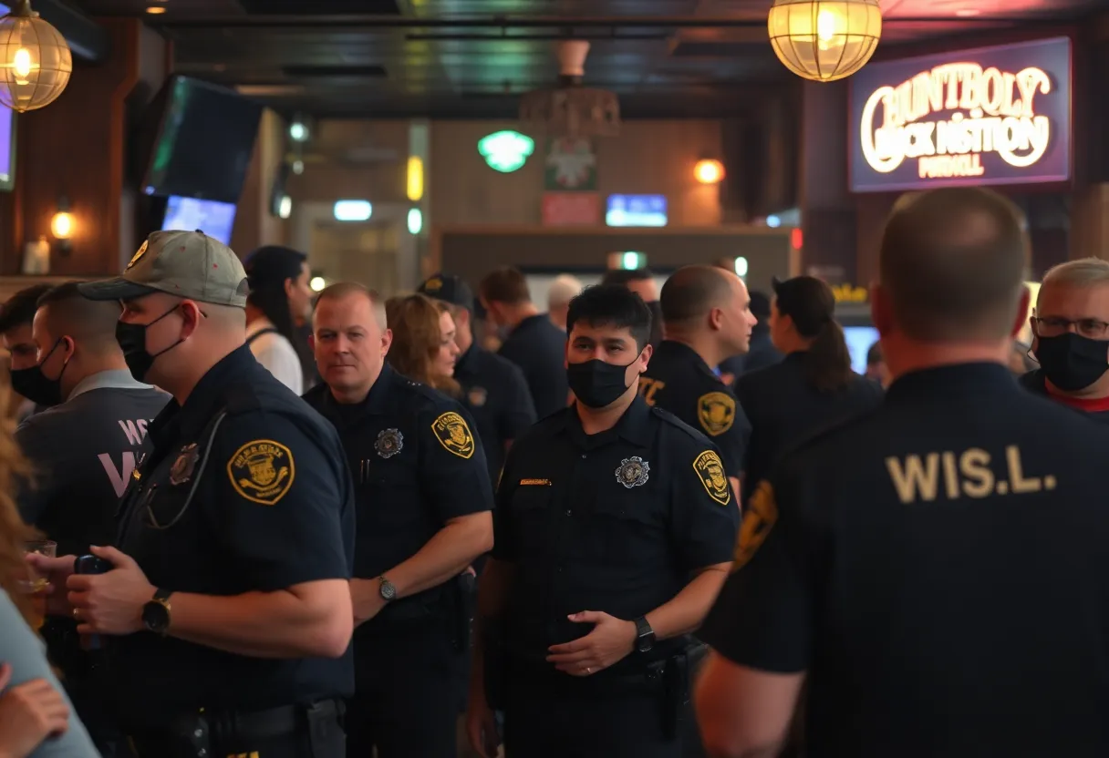 Nashville bar bust showing police activity