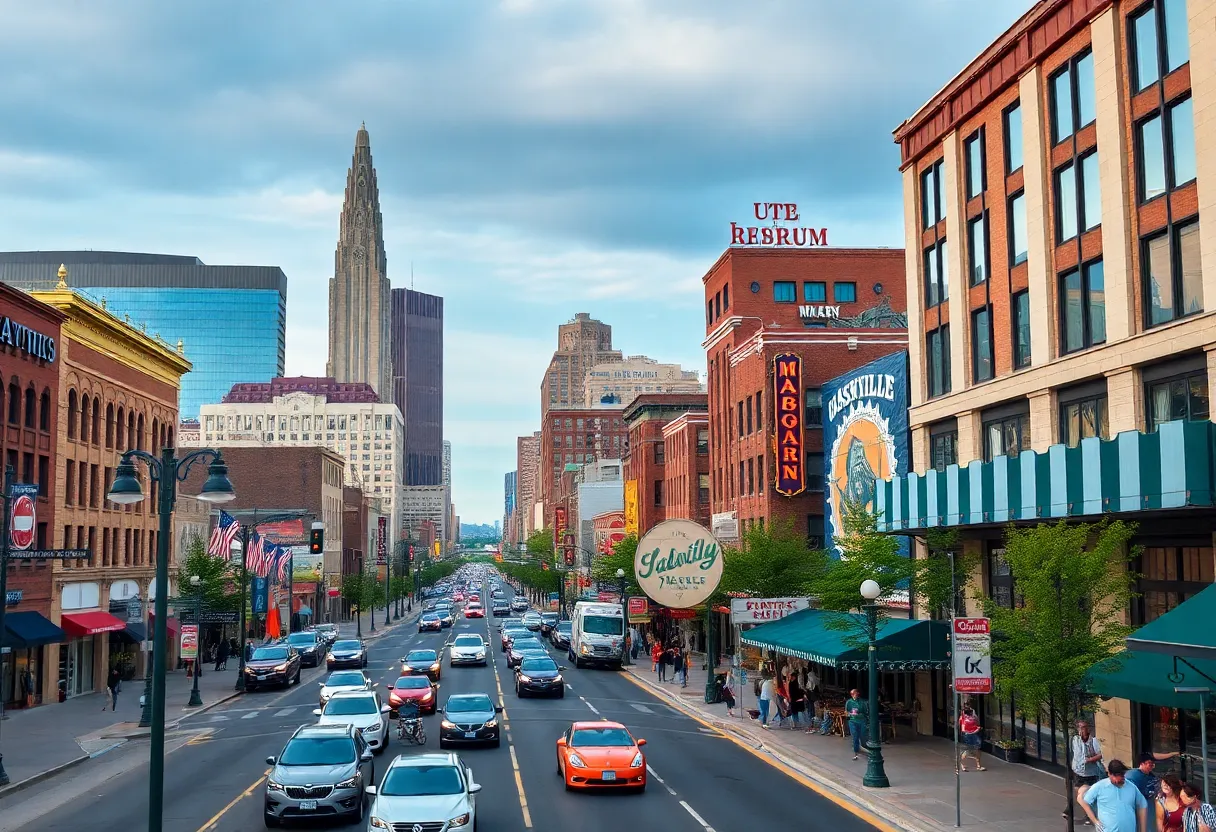 A scenic view of Nashville cityscape highlighting music culture and modern living