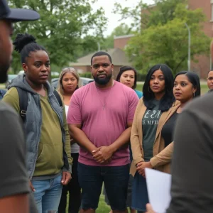 Residents of Nashville discussing community safety concerns