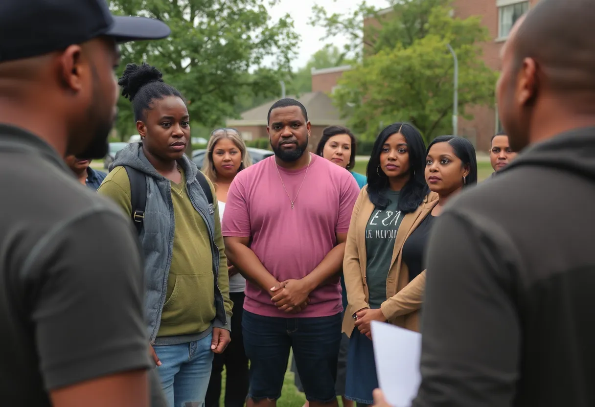 Residents of Nashville discussing community safety concerns
