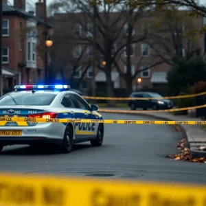 Police investigation at a crime scene in Nashville