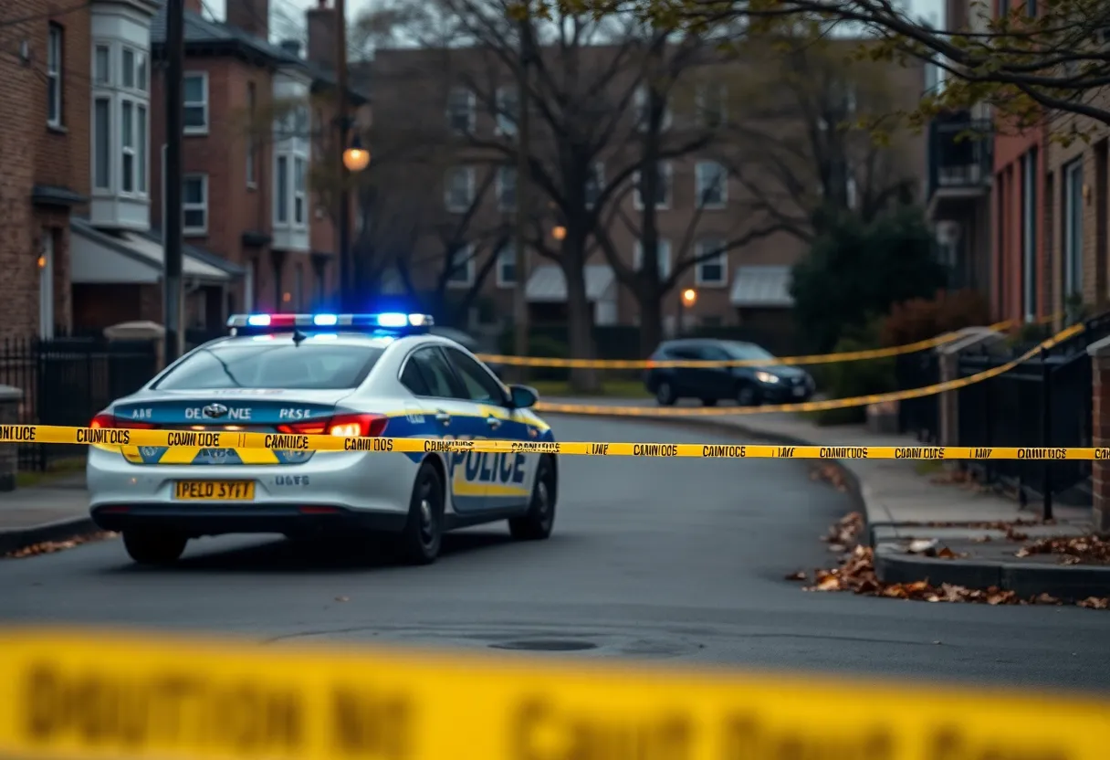 Police investigation at a crime scene in Nashville