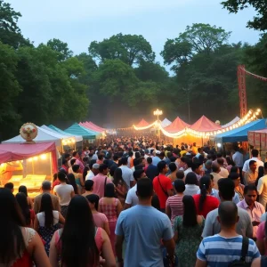 Vibrant scene from the Celebrate Nashville Cultural Festival depicting diverse performances and cultural activities.