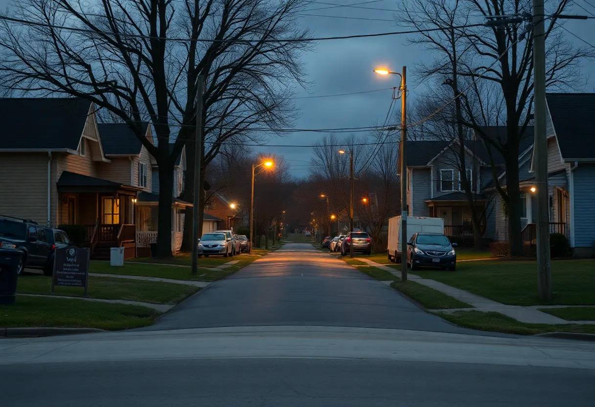 Residential area in Nashville, TN highlighting the issue of domestic violence.
