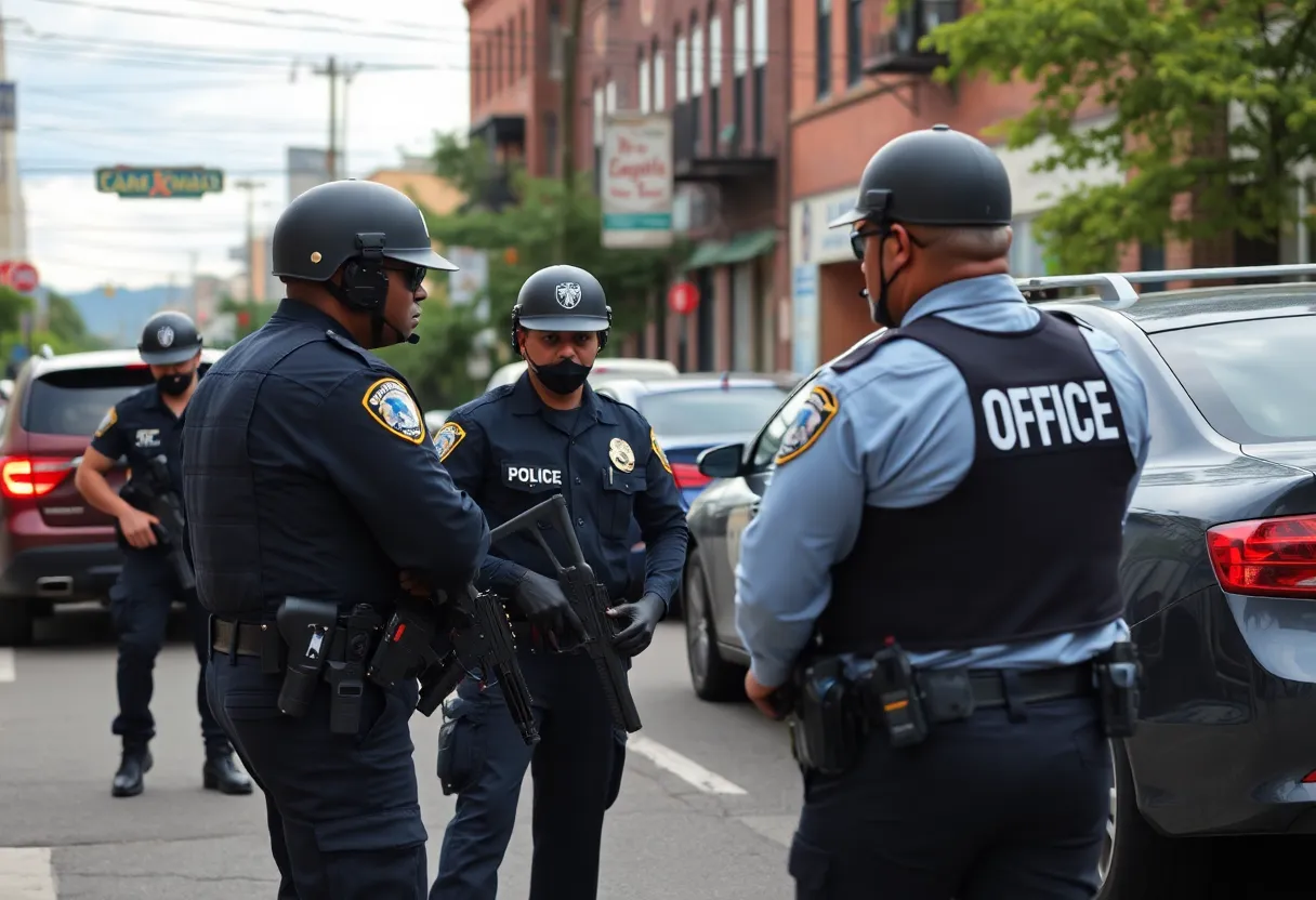 Police conducting a drug bust in Nashville