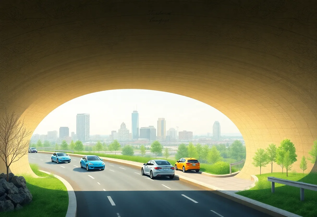 Conceptual illustration of the Music City Loop tunnel in Nashville