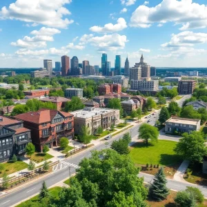 Nashville skyline with new home developments