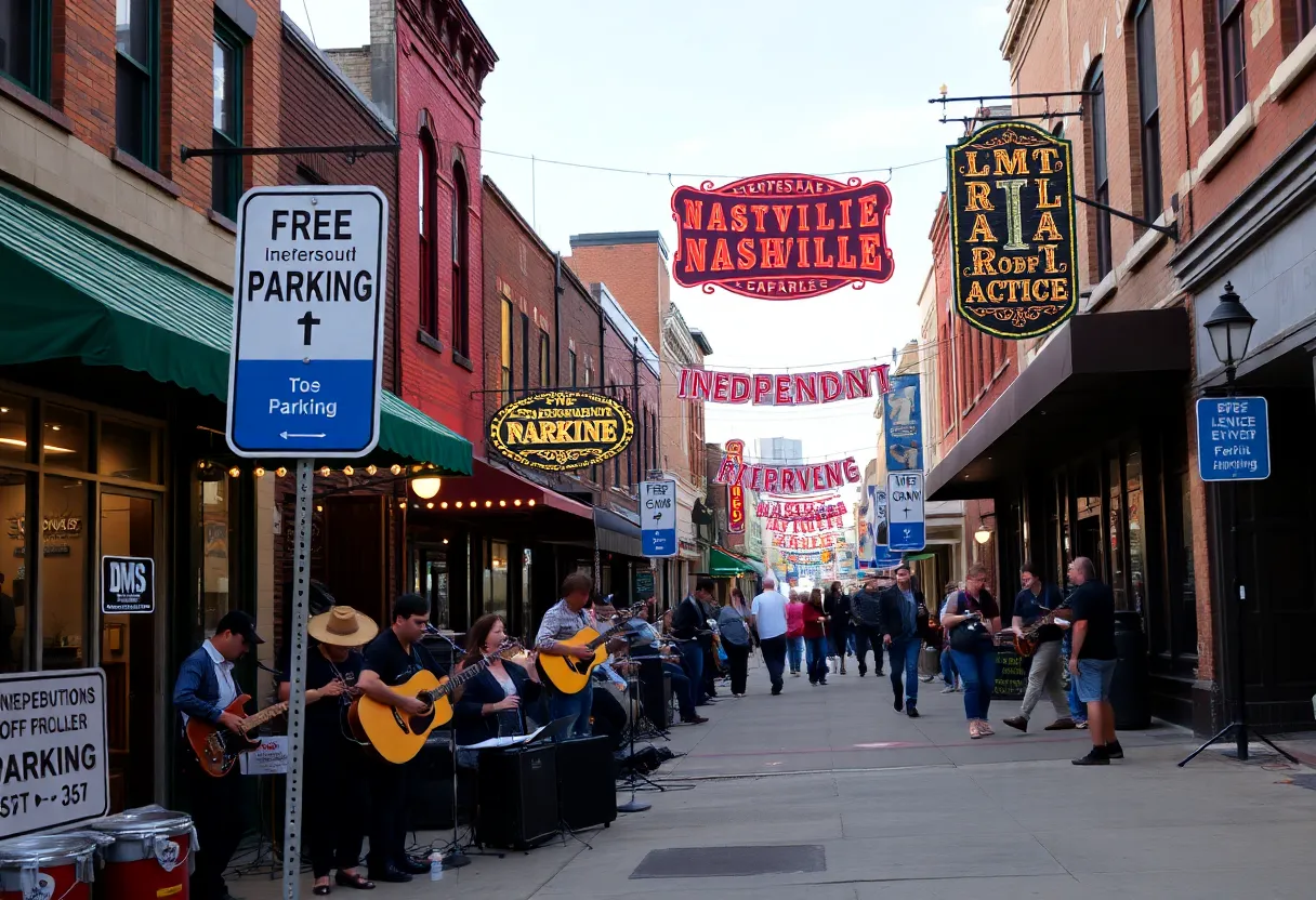 Musicians in Nashville enjoying free parking under the new Park & Play Program