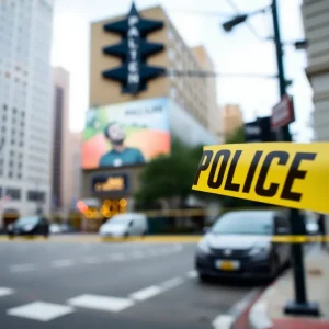 Police tape marking a crime scene in Nashville