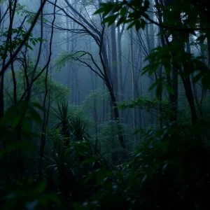 Police investigating a wooded area in Nashville