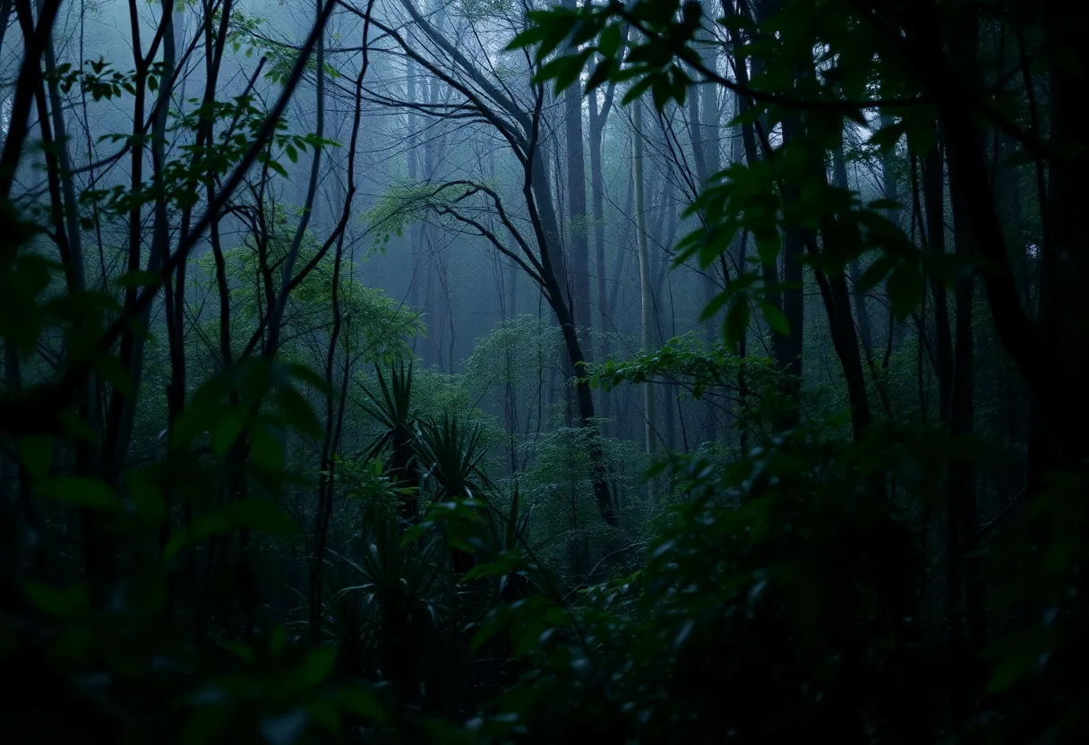 Police investigating a wooded area in Nashville