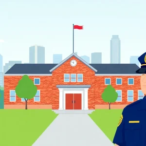 Police at a Nashville school ensuring safety