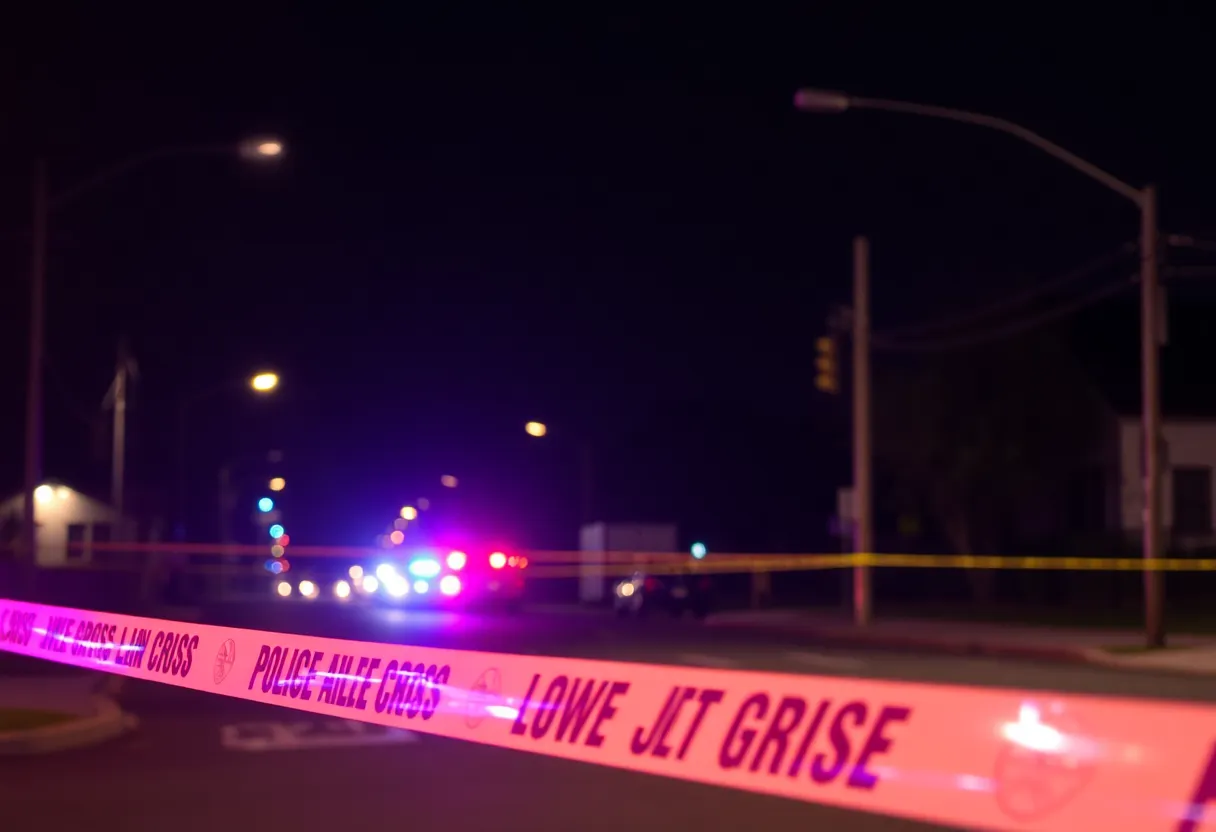 Police investigating a shooting scene in Nashville