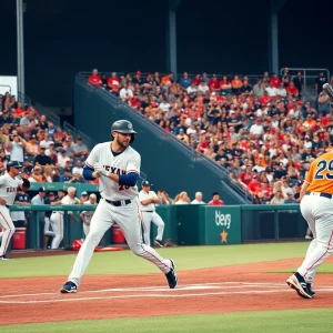Players in action during a Nashville Sounds baseball game