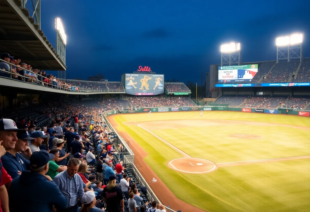 Nashville Sounds game at First Horizon Park with players in action.