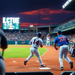 Nashville Sounds players celebrating during a game.