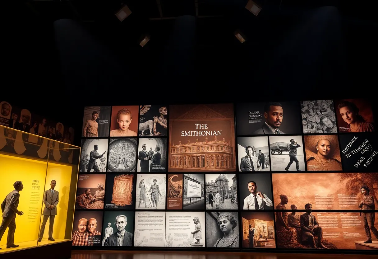 Collage of diverse Smithsonian exhibitions