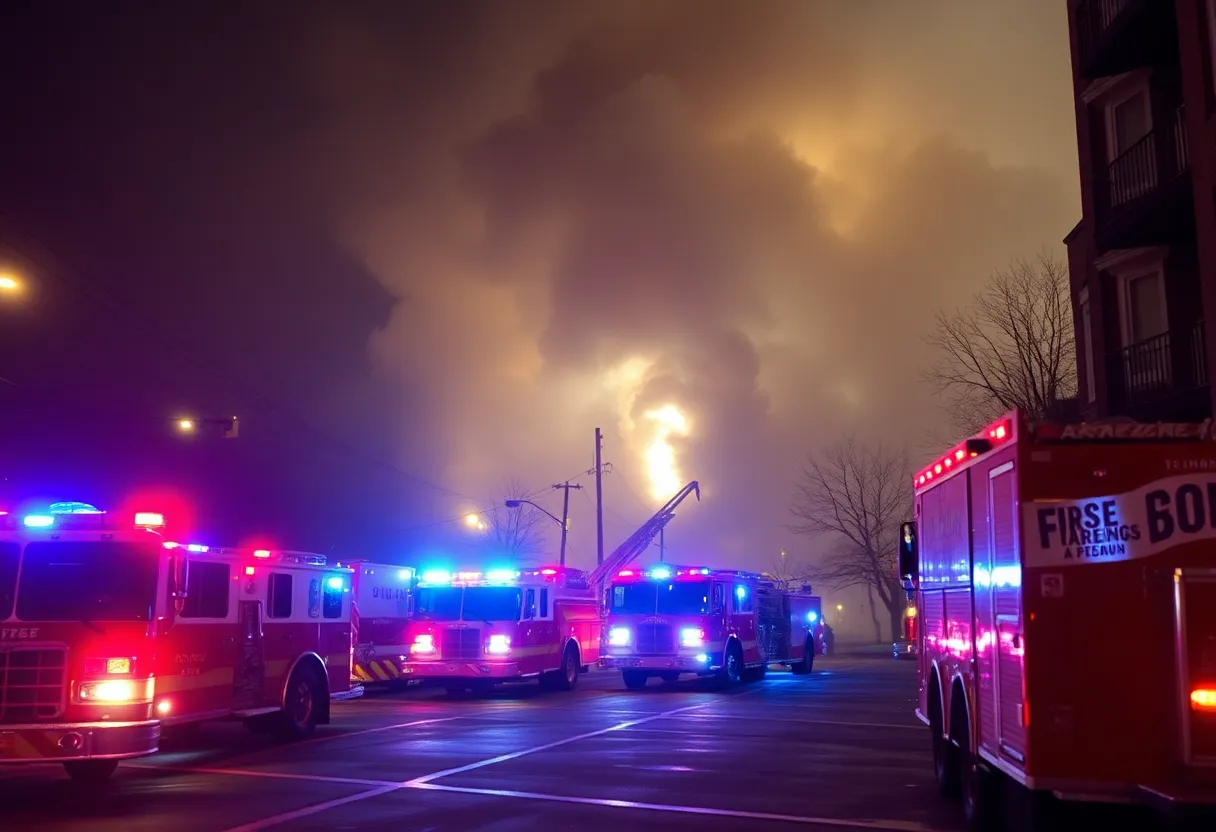 Emergency response to a two-alarm fire in South Nashville