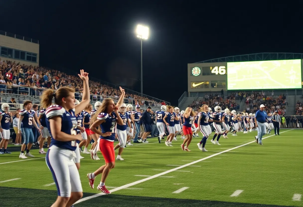 Players in action during a Tennessee high school football game