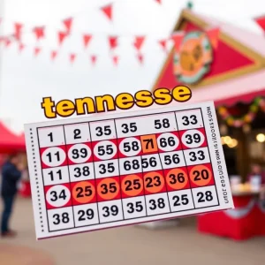 A colorful Tennessee Lottery ticket showcasing winning numbers.